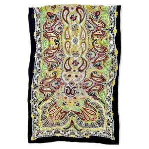 Vintage Silky Paisley Extra Long Scarf